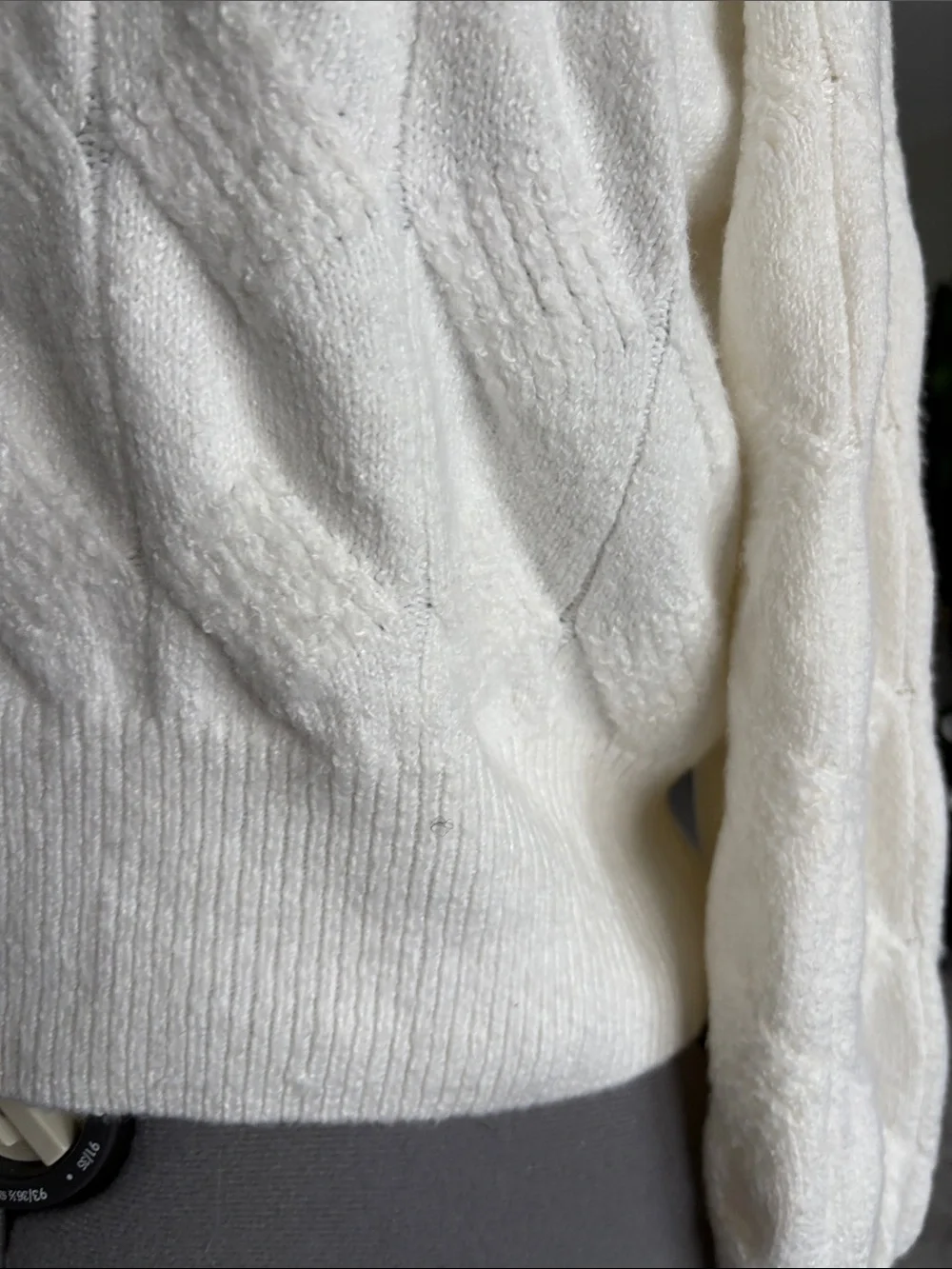 Women's Cream Cable Cowl-Neck Sweater - Picture 3 of 4